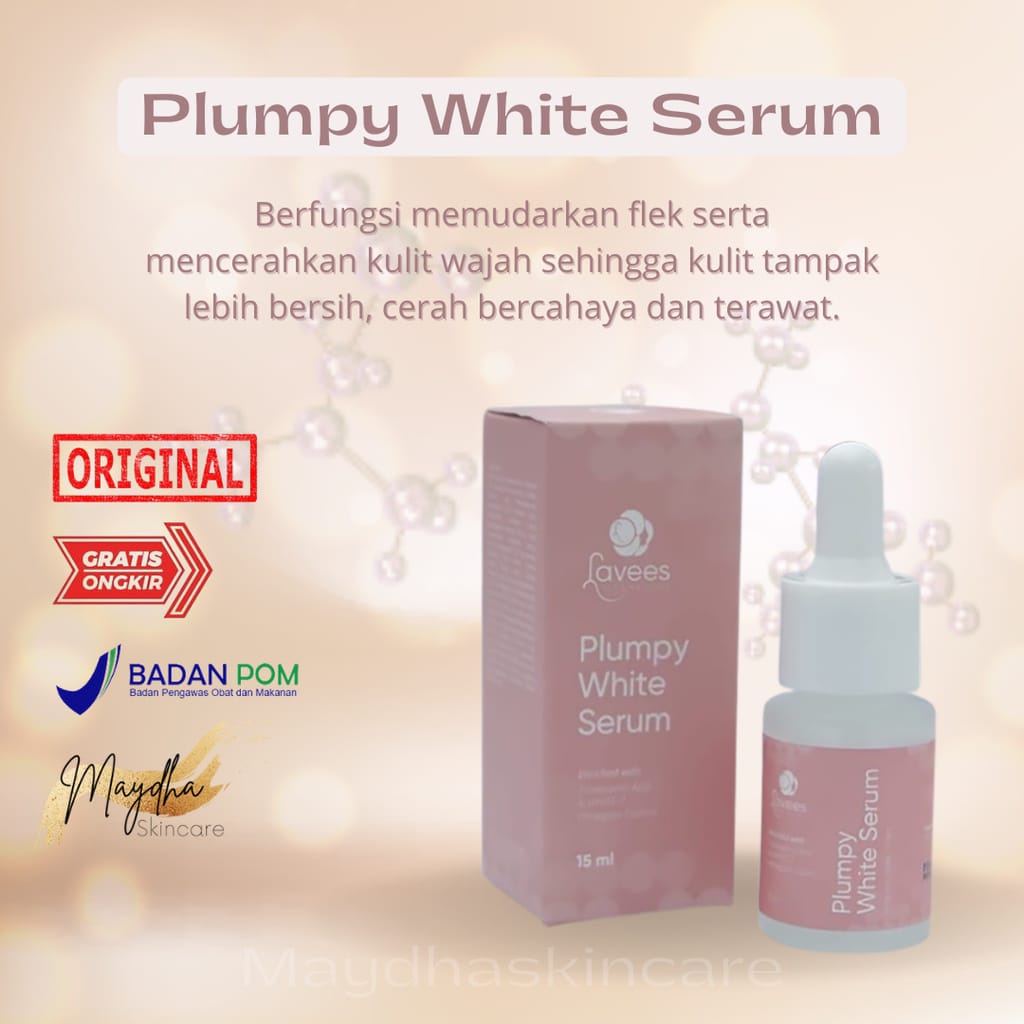 Lavees Cosmedics - Plumpy White Serum Mencerahkan Kulit Wajah dan Flek Hitam