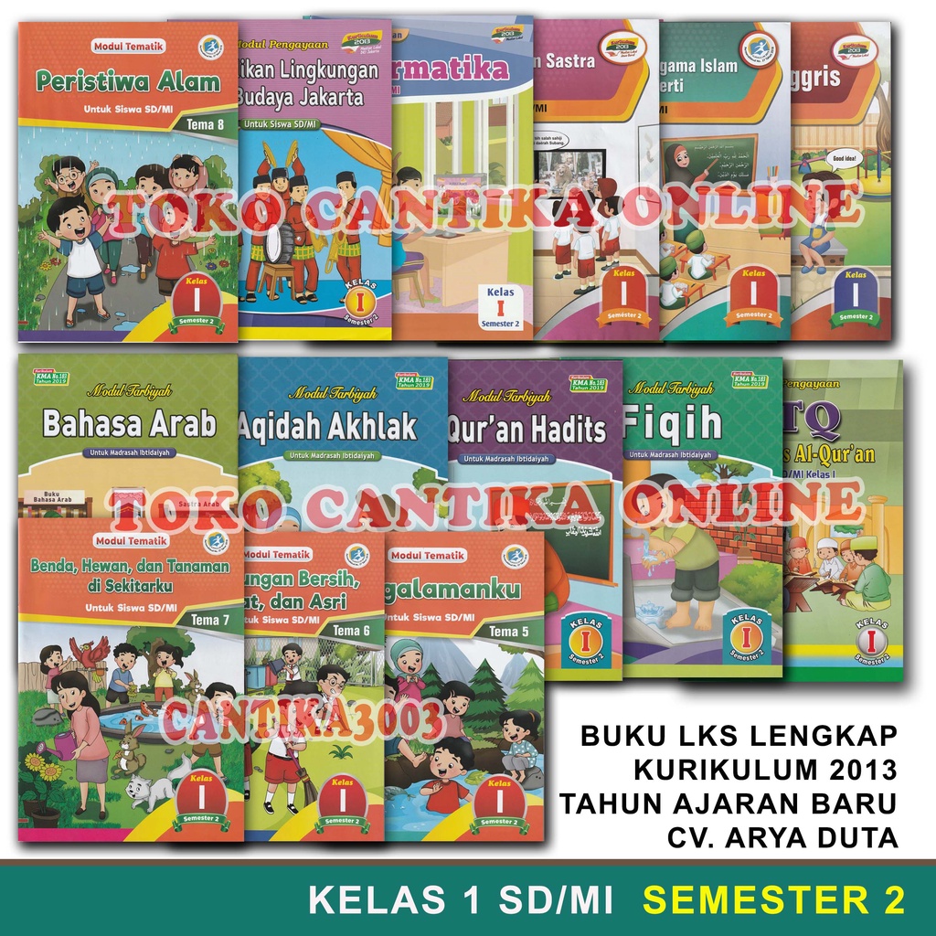 Buku LKS Kelas 1 SD/MI Semester 2 Full Mata Pelajaran Tahun Ajaran Baru / Modul Kurikulum