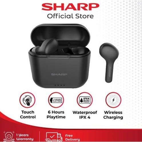 Headset Bluetooth Sharp Hp-Tw10 Headset Tws Earphone Bluetooth Mahoberry