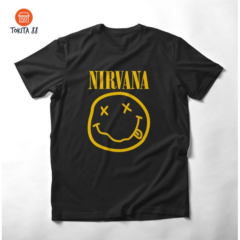 KAOS PENDEK NIRVANA. KAOS MUSIC. KAOS BAND ORIGINAL DISTRO