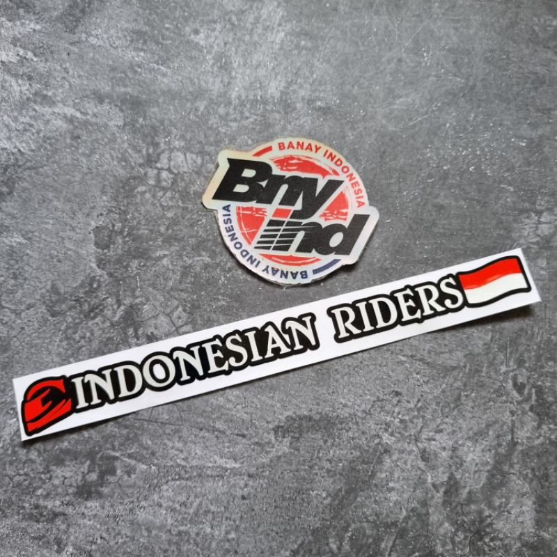 STICKER Stiker INDONESIAN RIDERS Sticker Visor Helm Cutting