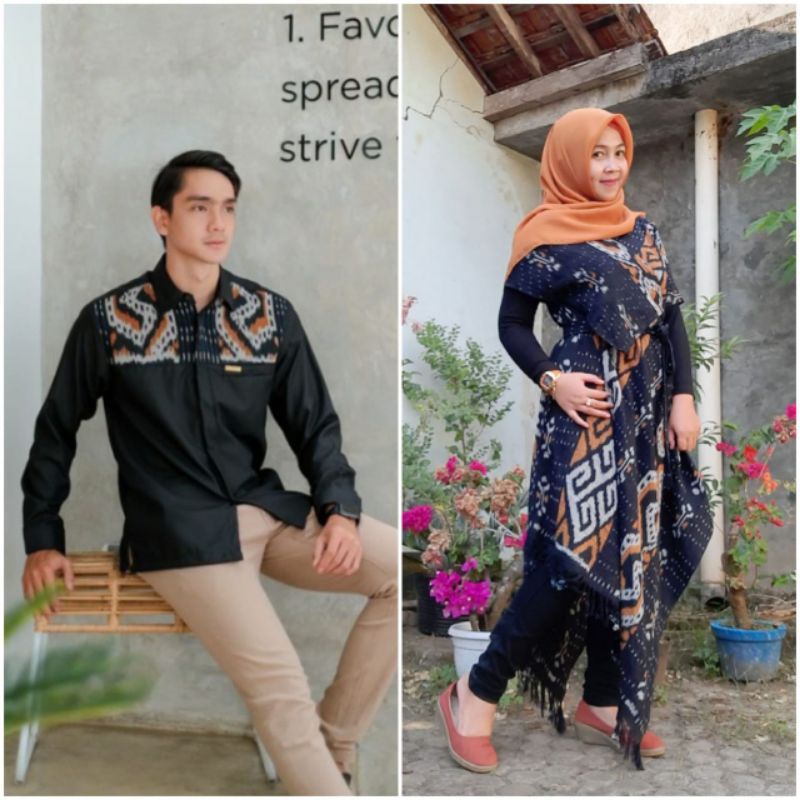 Baju couple pasangan tenun terbaru baju kondangan ootd kekinian
