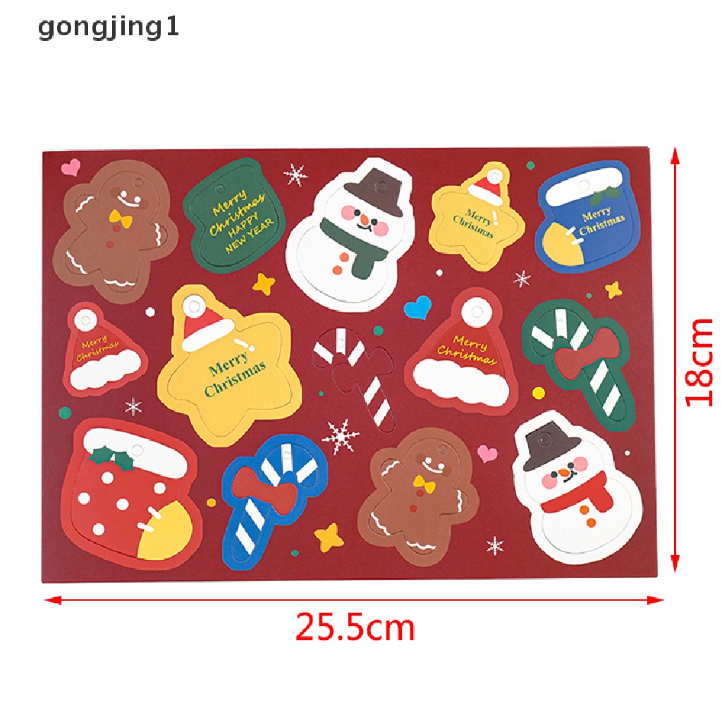 Ggg 14pcs Merry Christmas Tag Label Kado Gift Wrapping Kertas Kraft Gantung ID