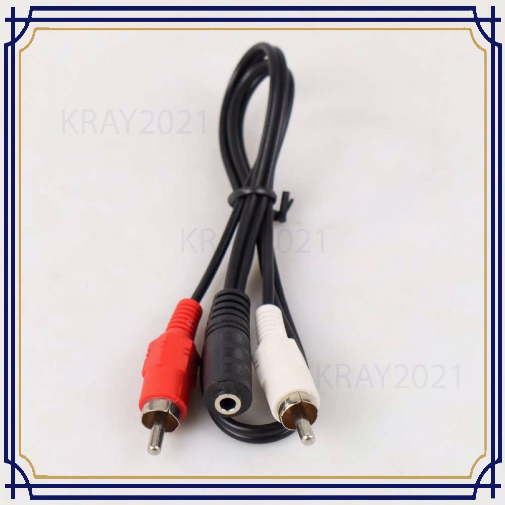 Kabel Adaptor Audio 3.5 mm Female ke RCA Male HiFi 40 cm -CV345