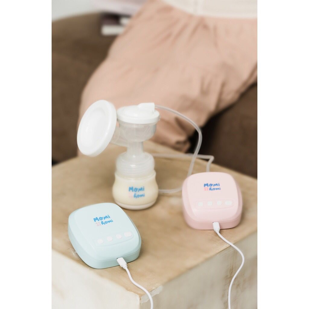 MOMI HOMI Kyoto Pompa ASI Elektrik 04 Electric Breast Pump USB BPA FREE Anti Colic Automatic Electrical Milk Breast Pump + Botol Dot 150ML