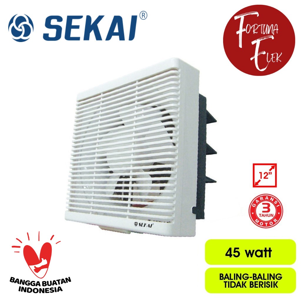 Sekai Exhaust Fan Kipas Angin Hexos Dinding 12Inch WEF -1290 30 Cm