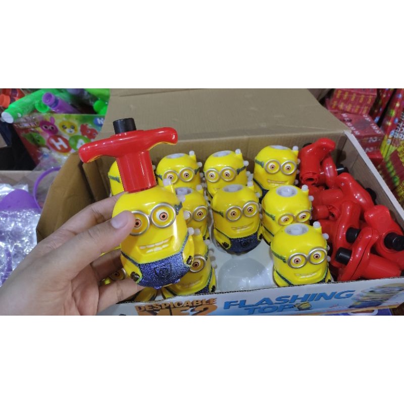 AATOYS Gasing Lampu Musik Gasing Karakter Led Music