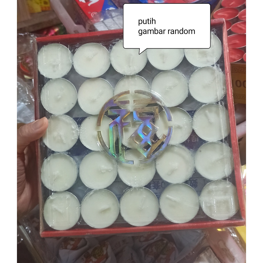 (merk random) Lilin tealight ceper kaleng 3jam 4jam 3 jam dan 4 jam merah/ putih/ kuning