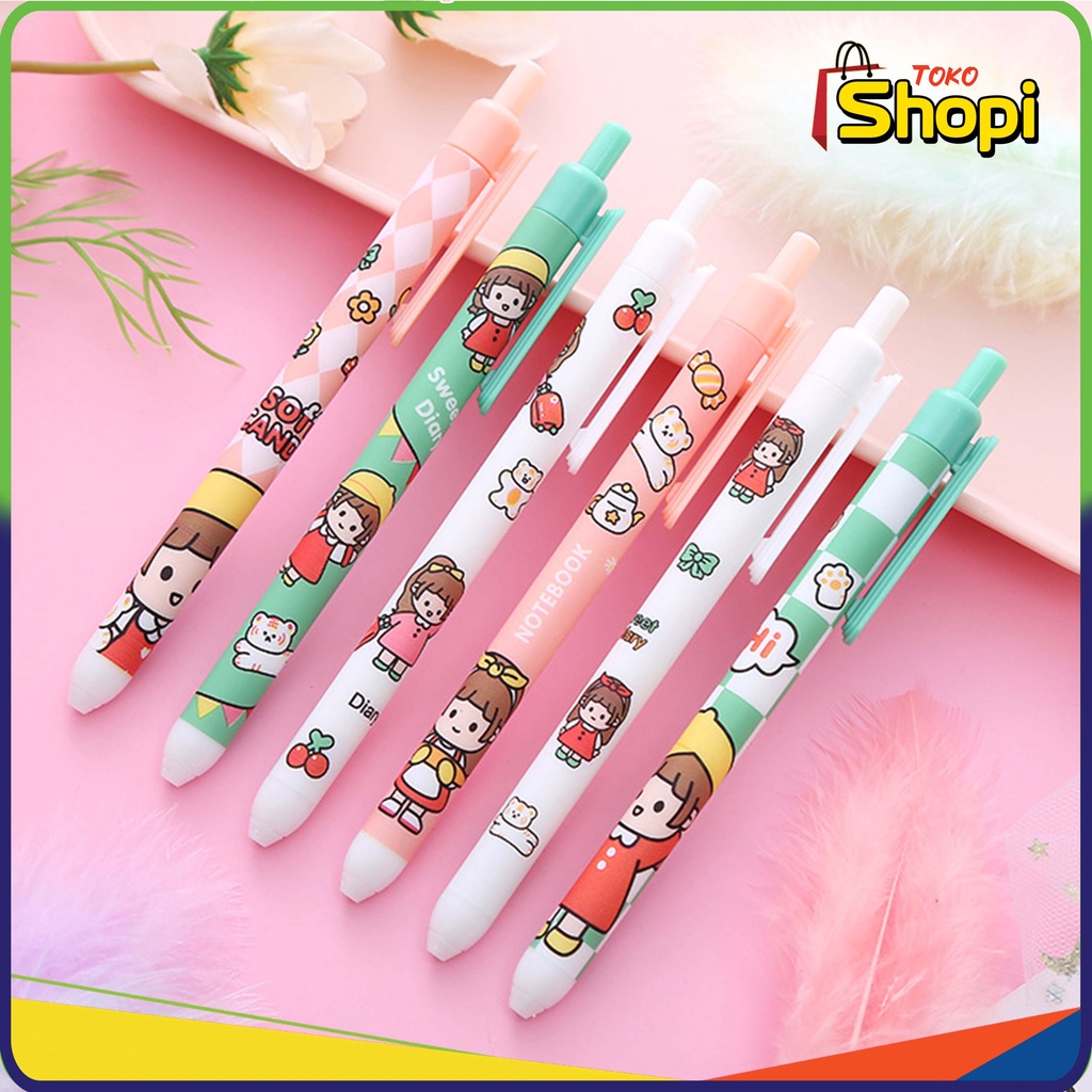 ♚𝐓𝐒 𝟗𝟐𝟖♚Pulpen Gel Motif Cartoon Pulpen Pelajar Dan Kantor Pena Lucu Motif Boneka Lucu