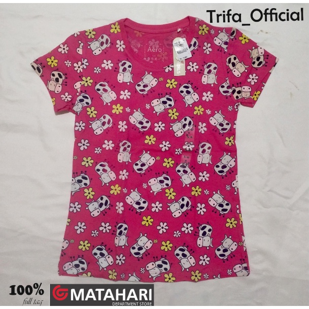 Kaos / Atasan / Baju Harian Lengan Pendek Anak Original Aero Girls (bisa untuk usia 7-10 tahun)
