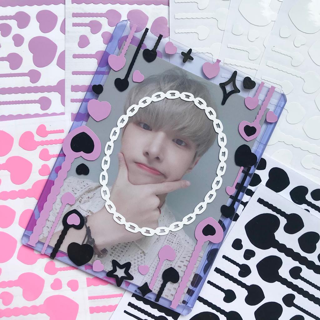 

Stiker dekorasi kpop toploader/ Sticker polco bentuk hati