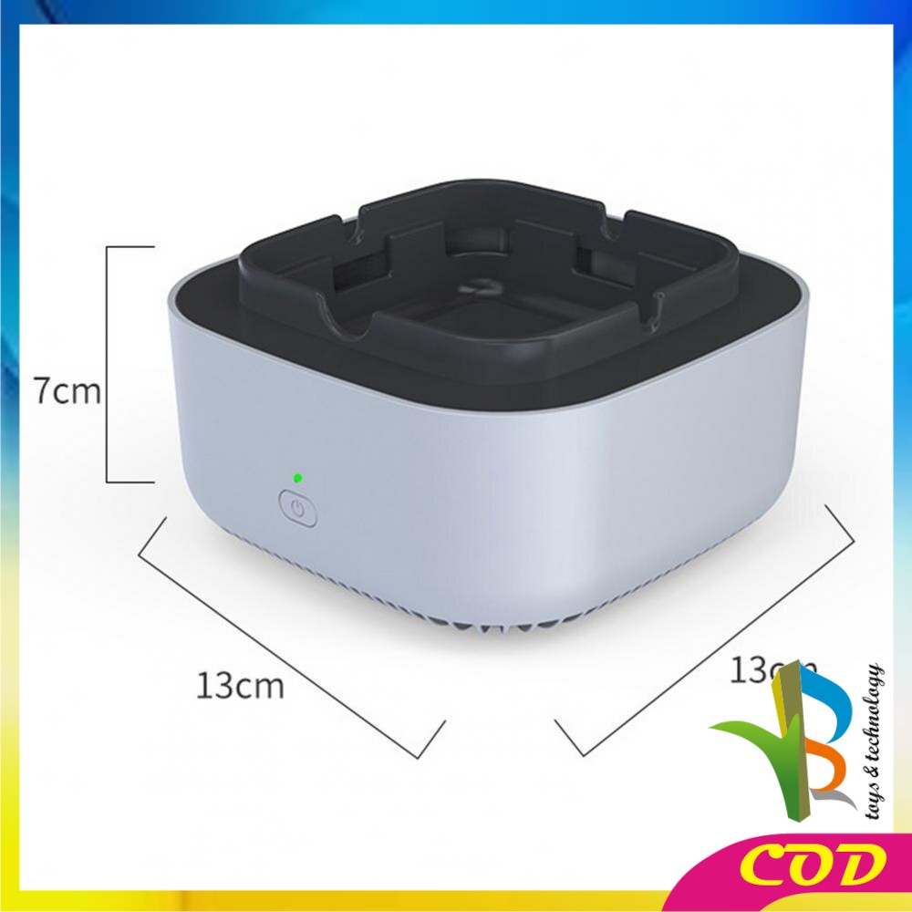 RB-C509 Asbak Pembersih Udara Ion Negatif Multifungsi / Tempat Abu Rokok Otomatis Tanpa Asap / Purifier Smoke Ashtray Cleaner