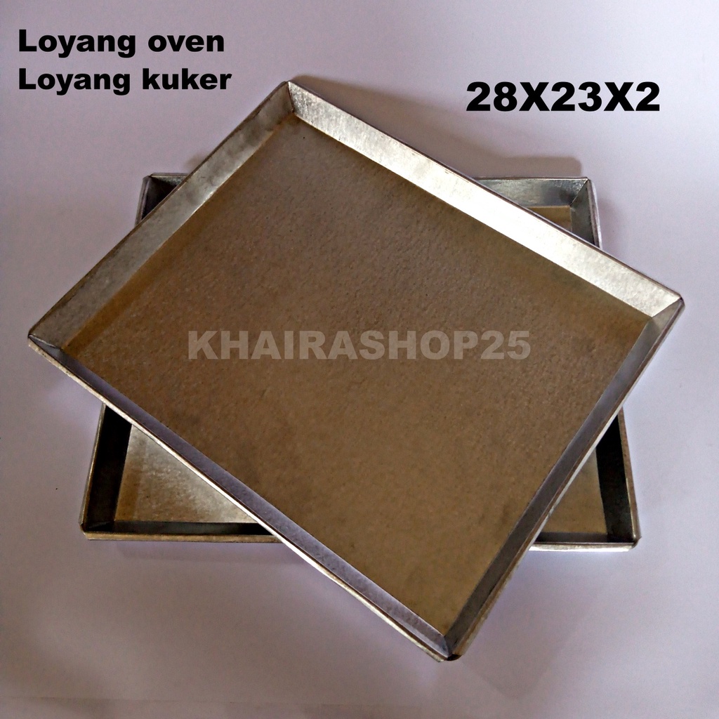 Loyang oven Loyang kue kering kuker 28x23x2 (1pcs) dan 26x20x1.5 cm (3pcs)
