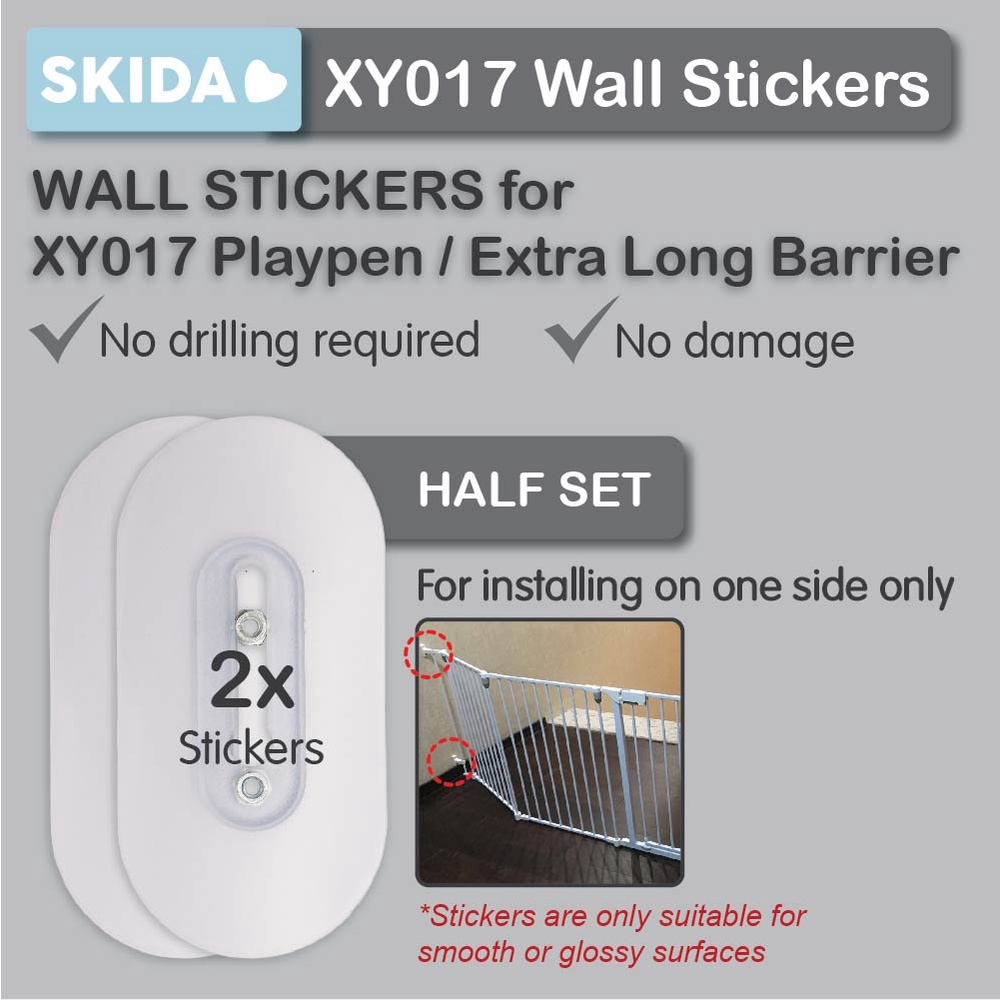 SKIDA Baby Safe XY017 WALL STICKERS untuk Instalasi Playpen / Extra Long Barrier XY017