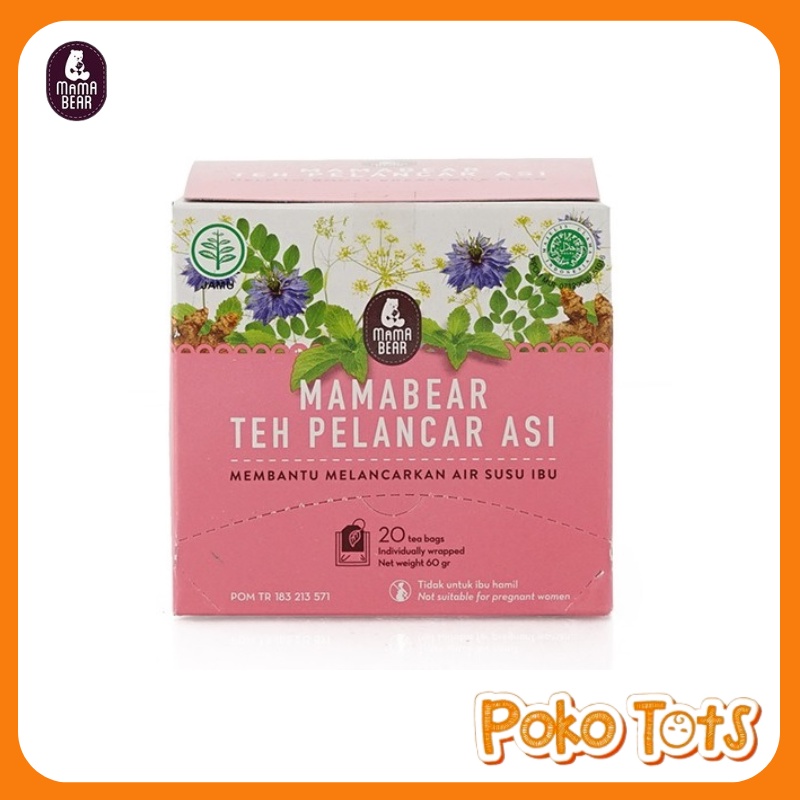 MamaBear Teh Pelancar ASI 60gr Nursing Tea Mama Bear ASI Booster Teh Pelancar ASI Original Kemasan Baru