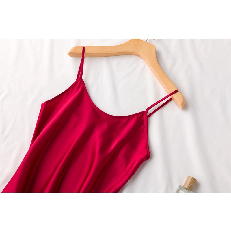 FYGALERYSURABAYA BJW049 Basic  Dress Satin Mini Lingerie Dress Tidur Wanita