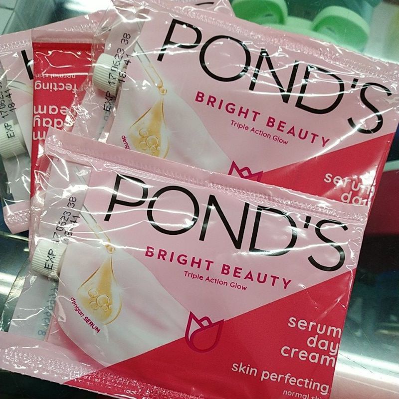 PONDS BRIGHT BEAUTY CREAM(KEMASAN BARU) SACHET SERUM DAY CREAM