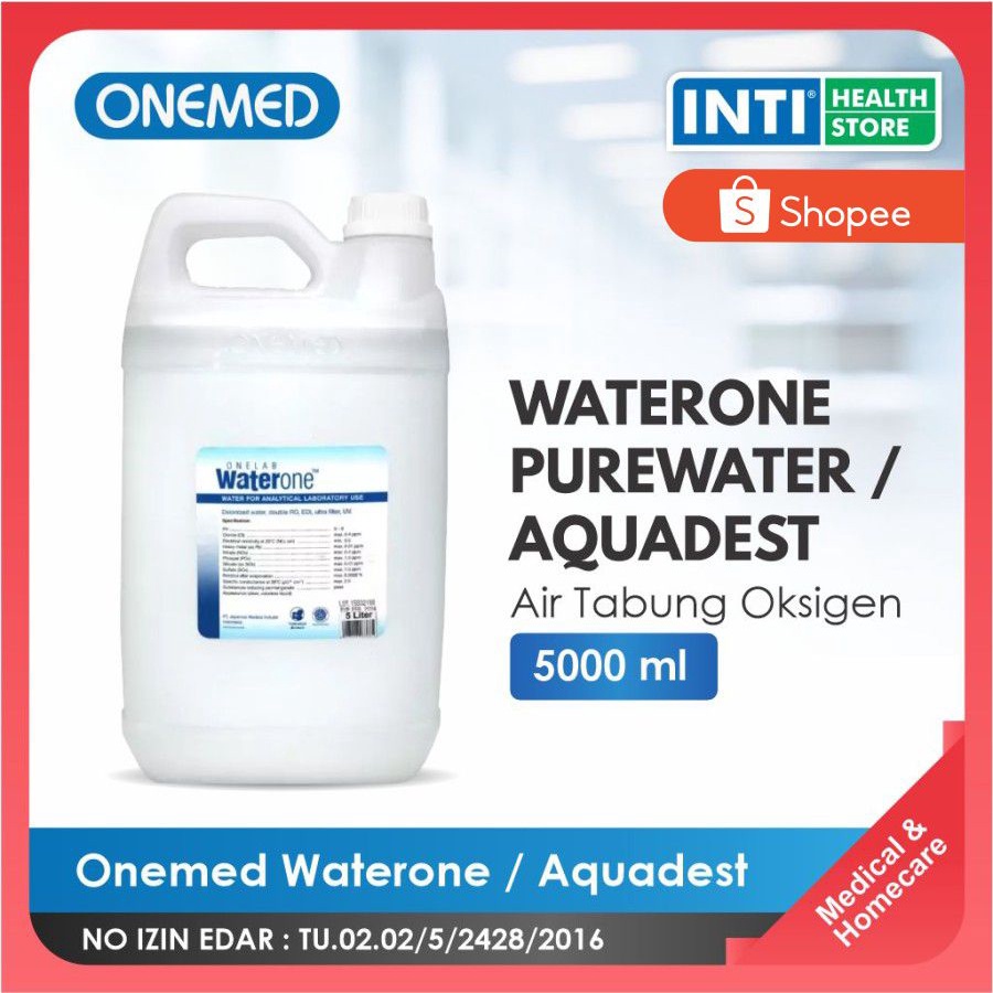 Onemed | WaterOne 5 Liter | Pure Water | Aquadest | Air Tabung Oksigen