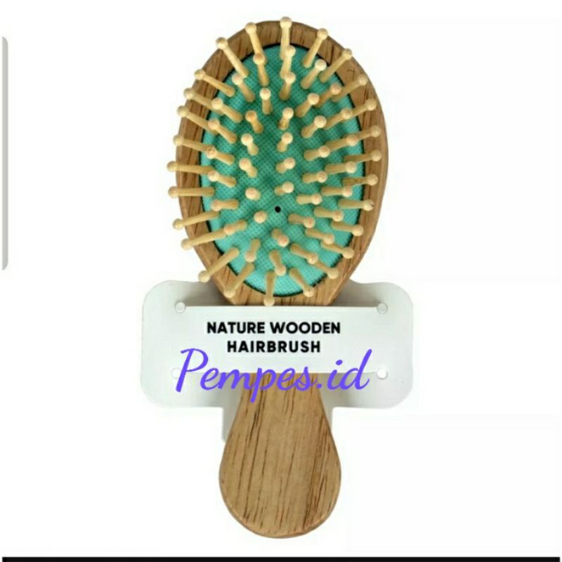 MINISO Sisir Anti Kusut Wooden / Sisir Anti Kusut Anak Perempuan Kayu Nature Wooden / Sisir Kayu Min