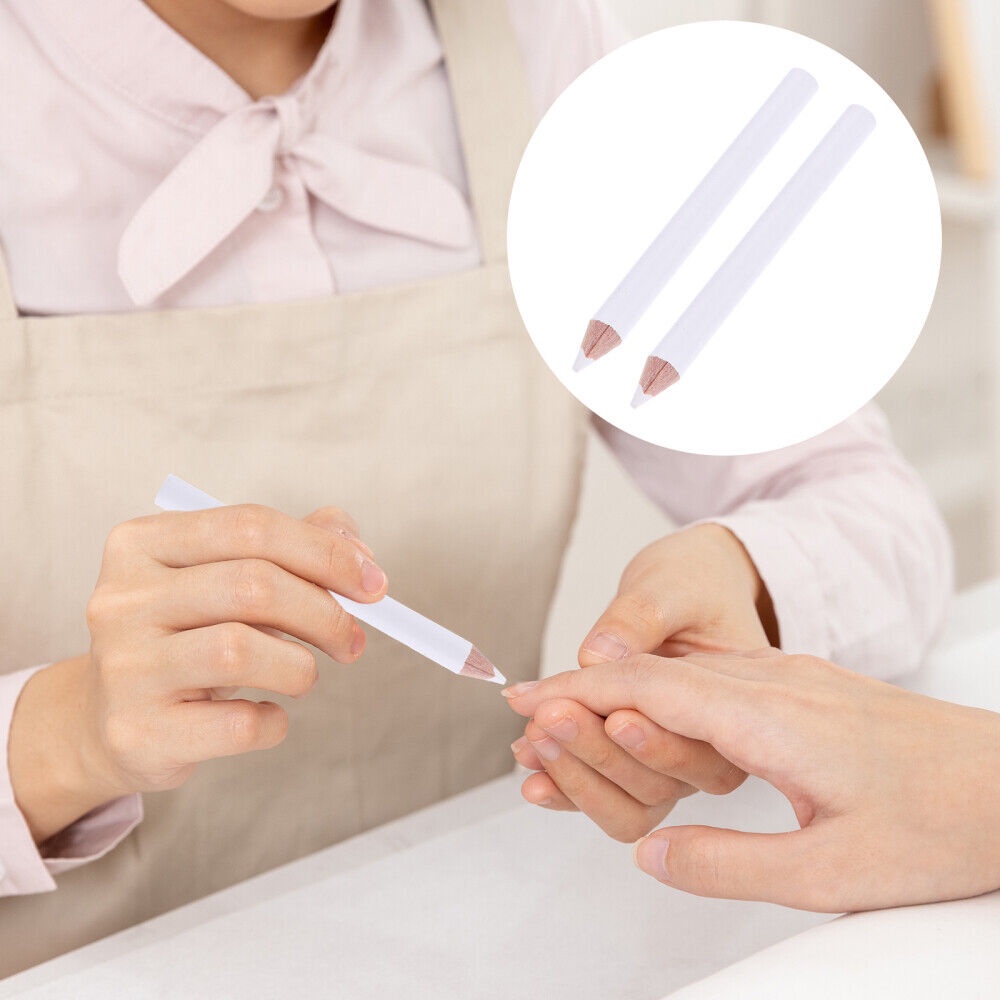 White Nail Whitener Pencil Rhinestones Picker Pensil Putih Ujung Kuku French Manicure Nail Art Accesories Craft Kerajinan Tangan