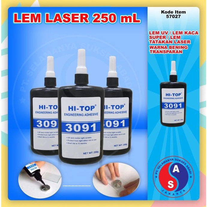 LEM UV LEM LASER KACA PEN IKLAN PAKU IKLAN 250 ML