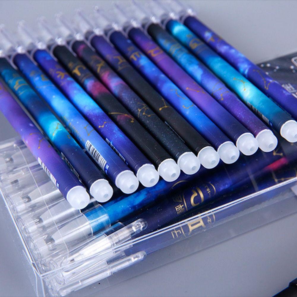 R-flower 12PCS/Set Gel Pen Alat Tulis Kreatif 0.5mm Dihapus Pen