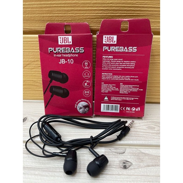 GROSIR VROFFSTORE HF HEADSEAT EARPHONE D21+ MIC STEREO BASS MURAH MERIAH