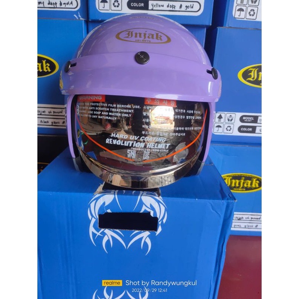 HELM RETRO INJAK LILAC