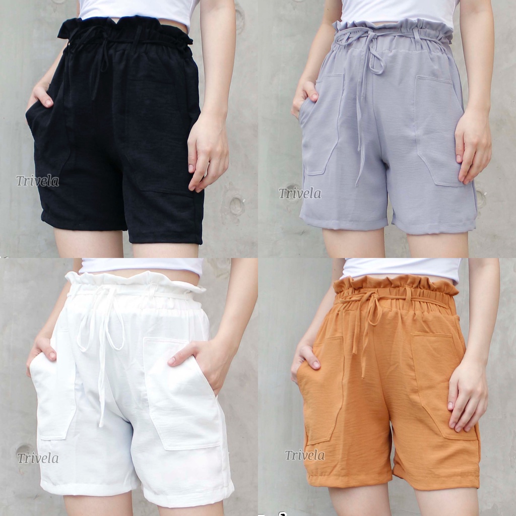 Libre Hotpants - Celana Pendek Pinggang Karet fit to XL - SJJ Melyn