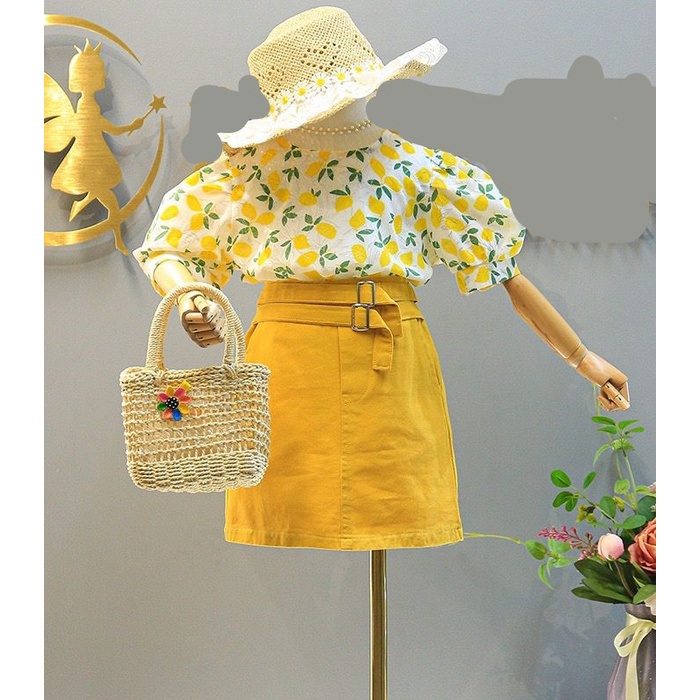 Setelan Set Anak Perempuan Import - (Mini Rok) Lemonade