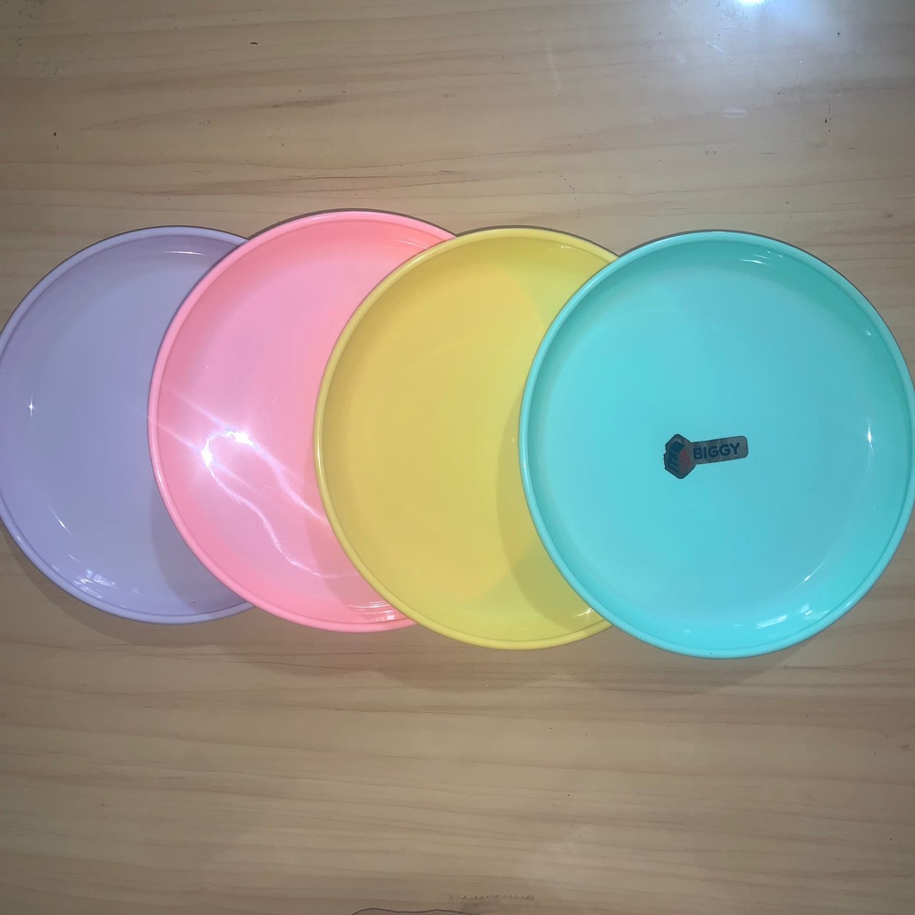 Piring Makan Saji Mellau Leitha Dinner Plate Piring Bulat Serbaguna Tempat Kue Roti Snack BPA Free Bahan Plastik