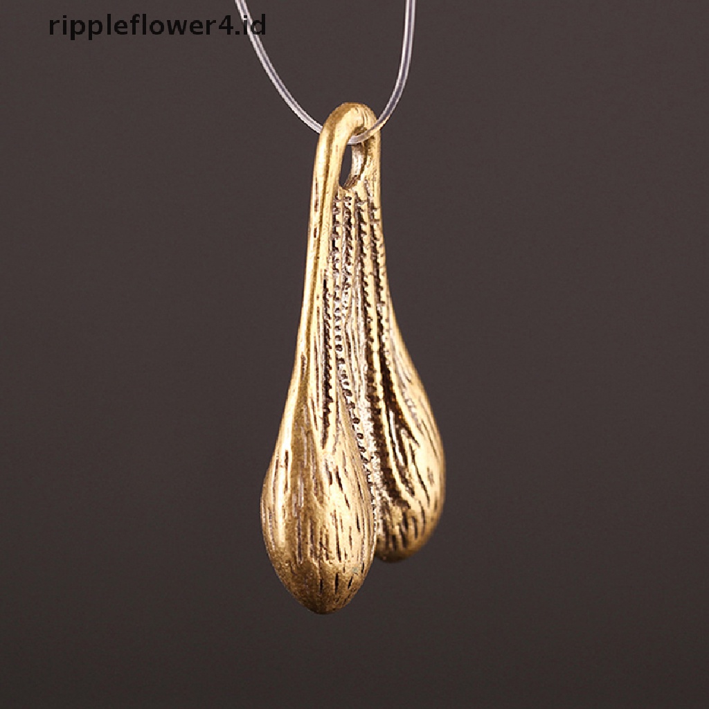 {rippleflower4.id} Liontin Pria Testicles Kuningan Padat Untuk Gantungan Kunci Trendy Balls Keyring~