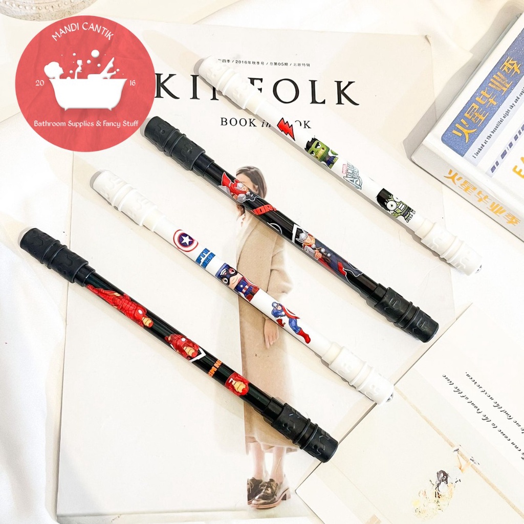 

pulpen tongkat putar magnet avenger pen bolpen kreatif spinner lucu imut kado unik COD