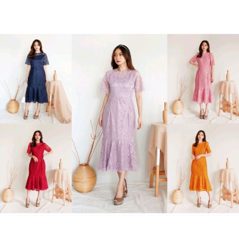 dress natal / dress pesta / dress kondangan/ dress natal ungu / dress lilac