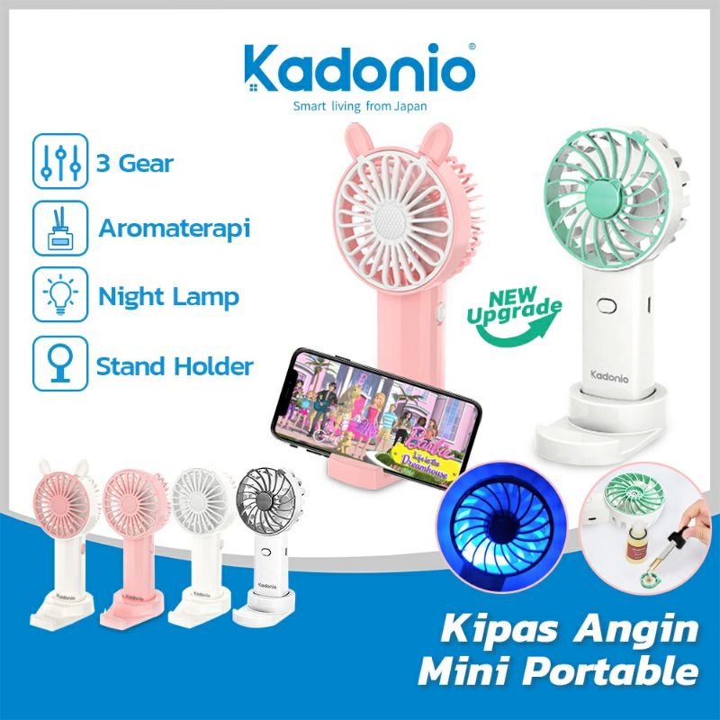 Kipas Angin Mini Portable Cas USB Kodonio Karakter