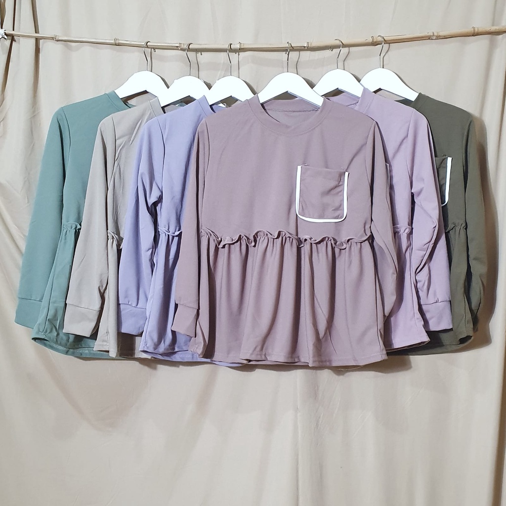 Dailythings Blouse Kantong Dhaya Ukuran Fit L sampai XXL Ld 98cm Pb 66cm