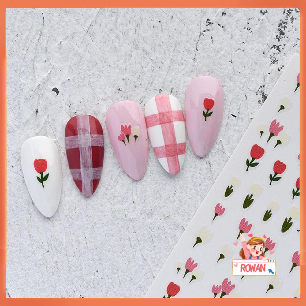 R-bunga Stiker Kuku Charms Desain Kuku DIY Manicure 3D