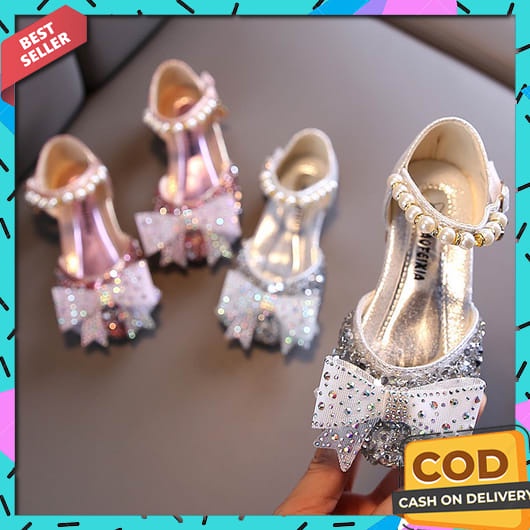 New Sandal Anak Cewek Lubery Tumit Tahu Hak Platform Ank Perempuan Heels Kaca [Brandedbaby] 21-36 Se