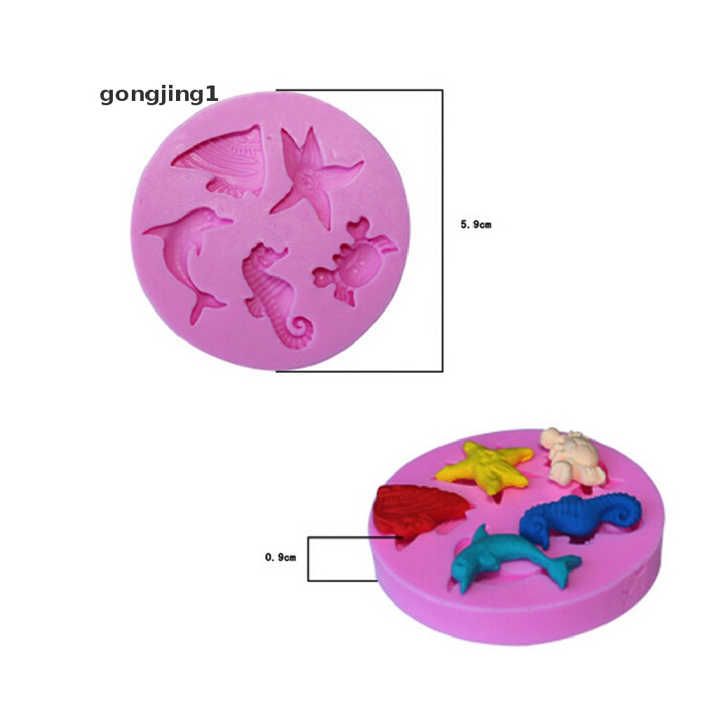 Ggg New Sea Beach Silicone Cake Sugarcraft Mold Cetakan Fondant Sabun Cetakan Coklat 1PC ID