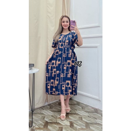 DASTER JUMBO TERBARU XXL LD 120 / BAJU BUMIL KANCING DEPAN BUSUI / DRESS  CHIBI SAYNA