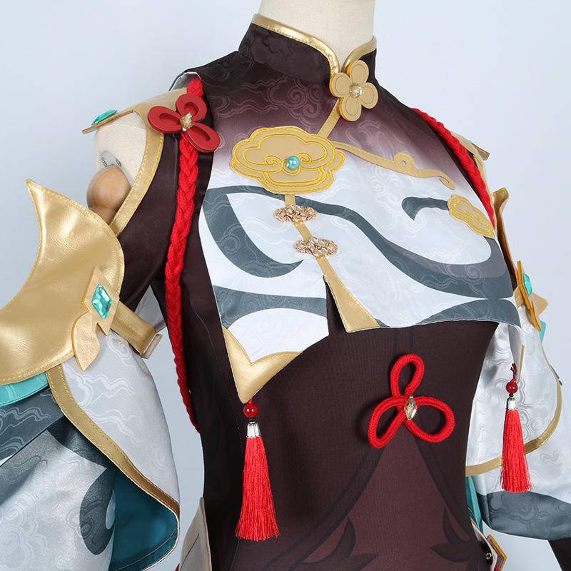 【Wetrose】Genshin Impact Shenhe Cos Baju Role Playing Clothes Women's Costume Cosplay Kostum Full Set Wanita, Shenhe Wig