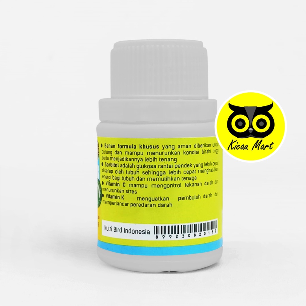 VITAMIN OBAT BURUNG LOVEBIRD KENARI BIRD COOLER NUTRIBIRD PENURUN OVER BIRAHI AGRESIF GESTANG VTBDCFY