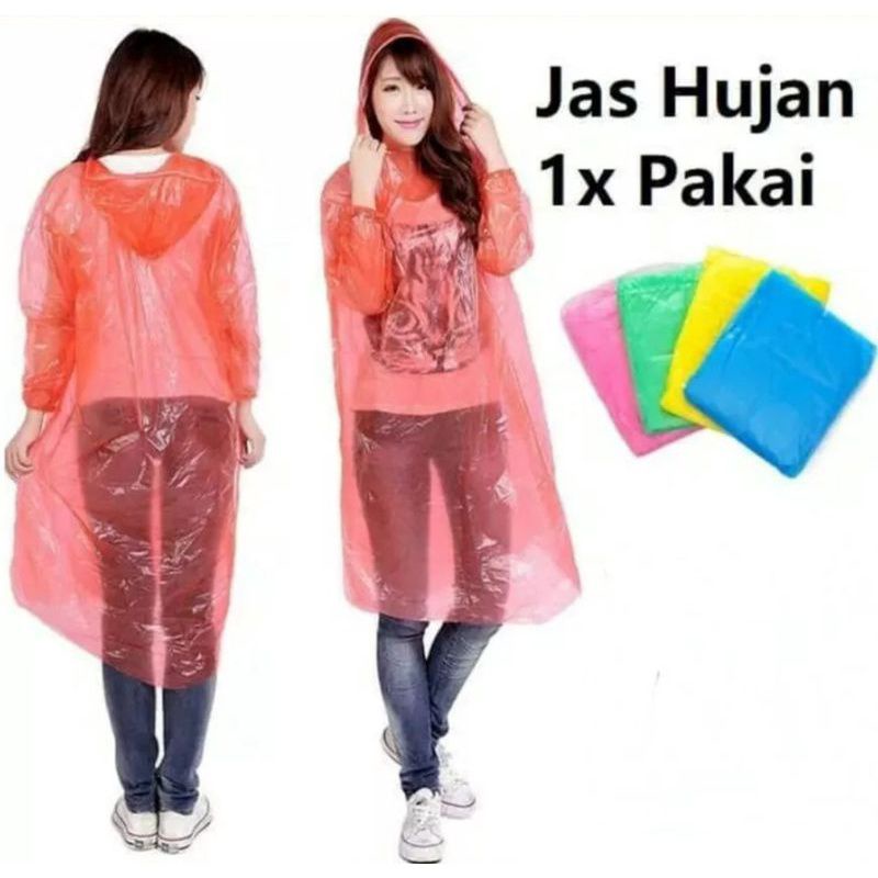 Jas Hujan Plastik / Mantel Hujan Plastik