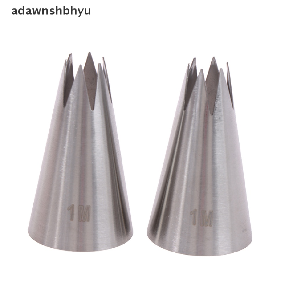 Adawnshbhyu 1M# Loyang Segi 6gigi Lurus cake Cream304 stainless steel decorag mouth ID