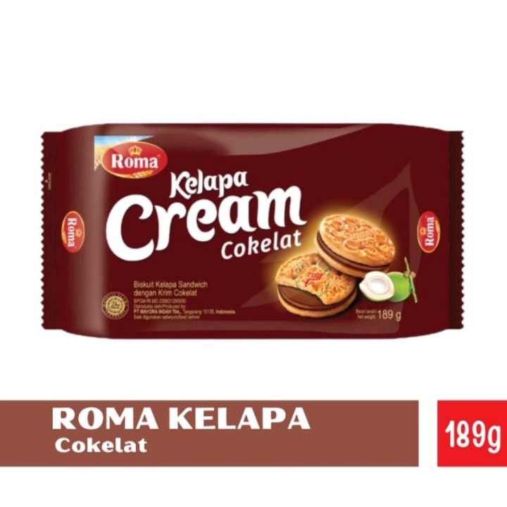 Roma Kelapa Cream Cokelat | Cream Vanila 180 g