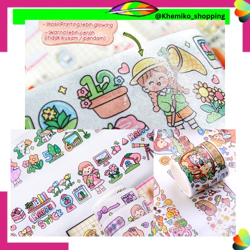 

Washitape Masking Tape Selotip Kertas Motif Momo Karakter Kartun Lucu Model Korea Jepang Aesthetic Untuk Hias buku Journal Diary Catatan Harian Memo Scraping Book HP Tempat Pensil ATK dll @khemiko_shopping