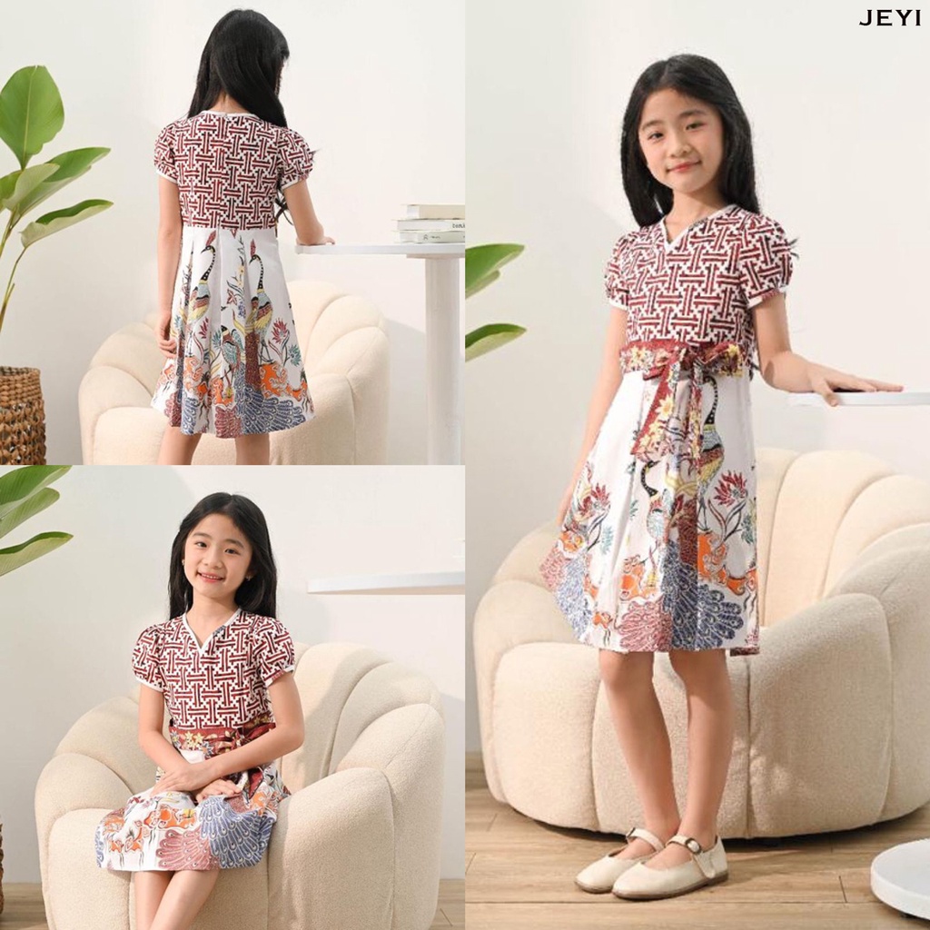 Evercloth Jeyi / Rendi Kids Dress Terusan Batik Anak Dress Batik Baju Anak Perempuan