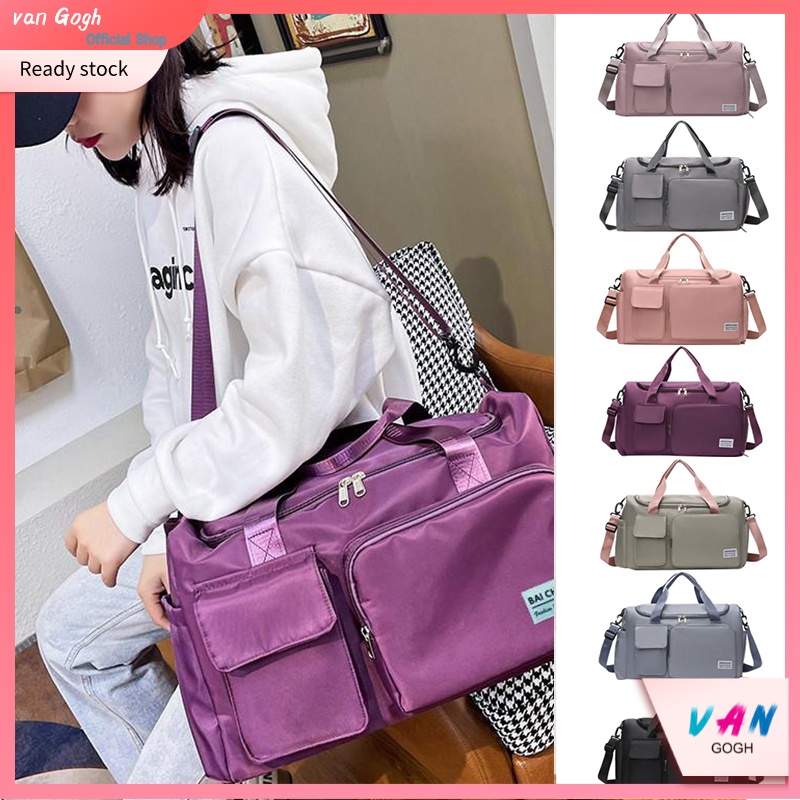 VanGogh  Traval Untuk Gym Fitness Aerobic Tas Olahraga Duffel Bag Anti Air Tas pink shabby stabby