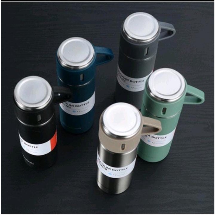 Termos Sultan Vacuum Flask Set / Botol Minum Cangkir Premium 500 ML Panas Dingin Travel Vaccum Set Box Gift