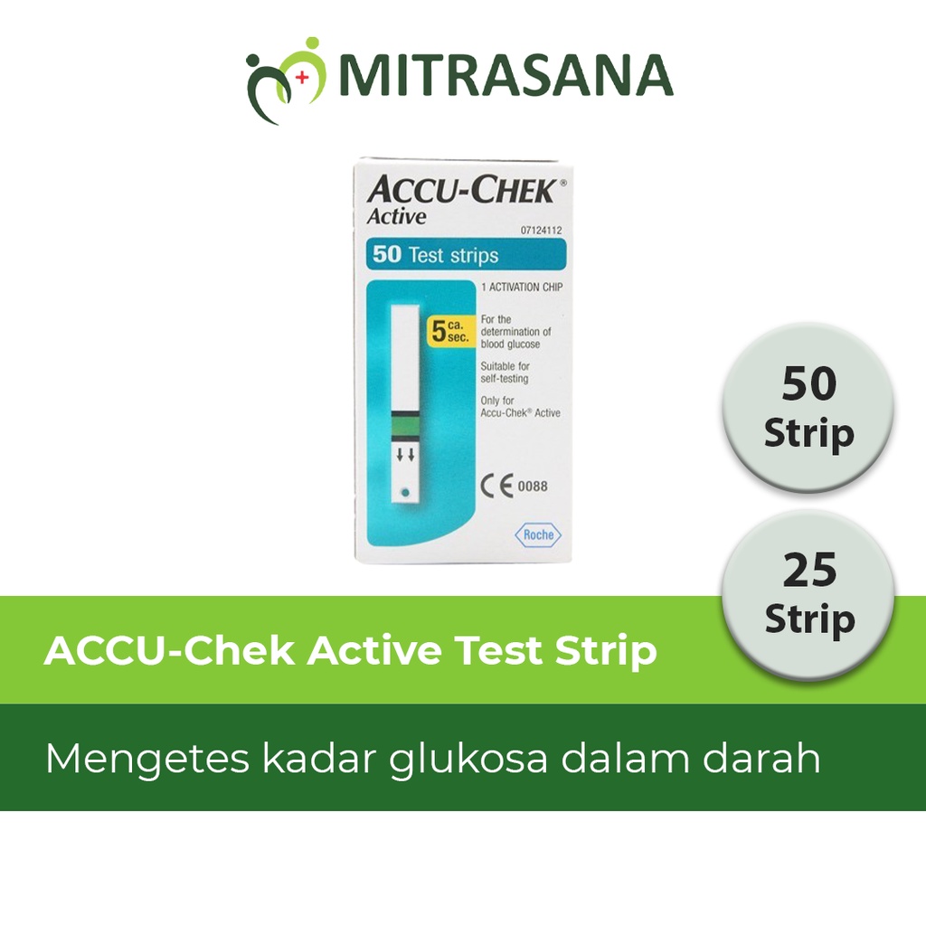 Jual Accu Chek Active Test Strip 50 25 Pcs Shopee Indonesia